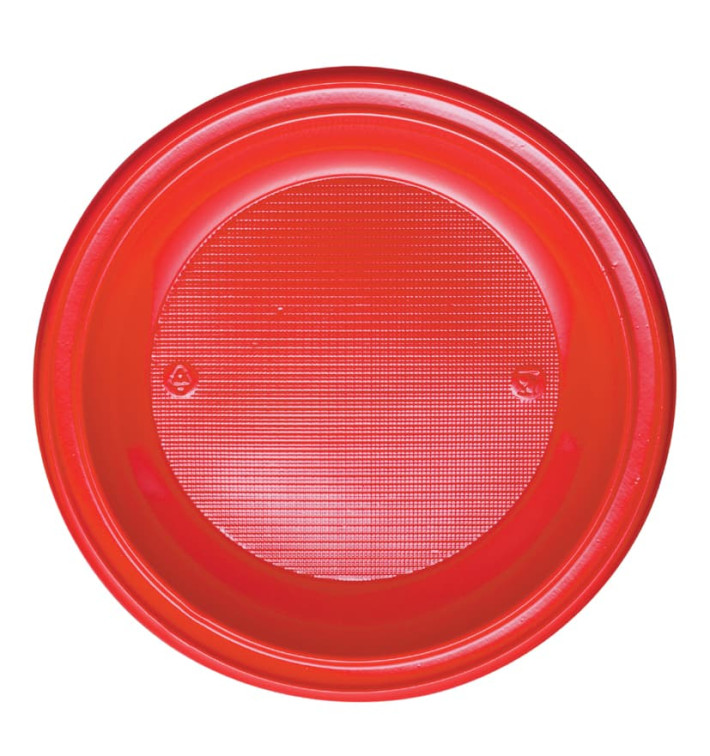 Prato Plastico PS Raso Vermelho Ø280mm (10 Unidades) Prato Plastico PS Raso Vermelho Ø280mm (10 Unidades)