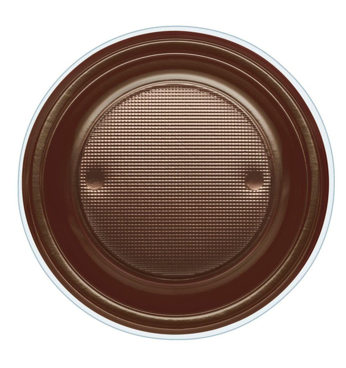 Prato Plastico PS Fundo Chocolate Ø220mm (600 Unidades) Prato Plastico PS Fundo Chocolate Ø220mm (600 Unidades)
