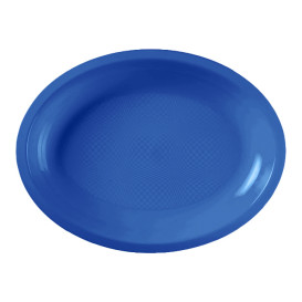 Bandeja de Plastico Oval Azul Mediterraneo Round PP 305mm (25 Uds)