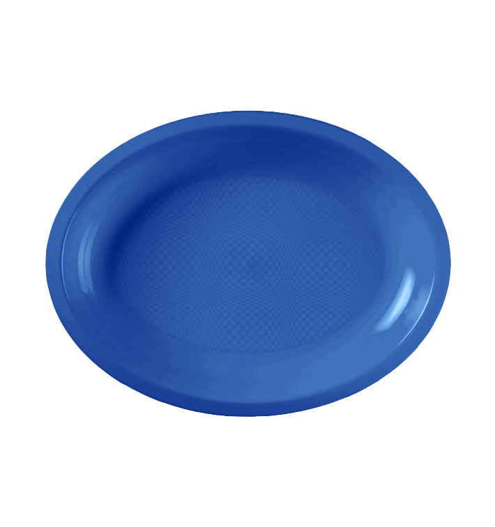 Bandeja de Plastico Oval Azul Mediterraneo Round PP 305mm (25 Uds)