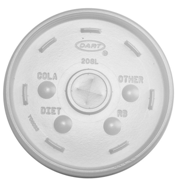 Tampa com Cruz para Copo Foam Ø11cm (100 Uds) Tampa com Cruz para Copo Foam Ø11cm (100 Uds)