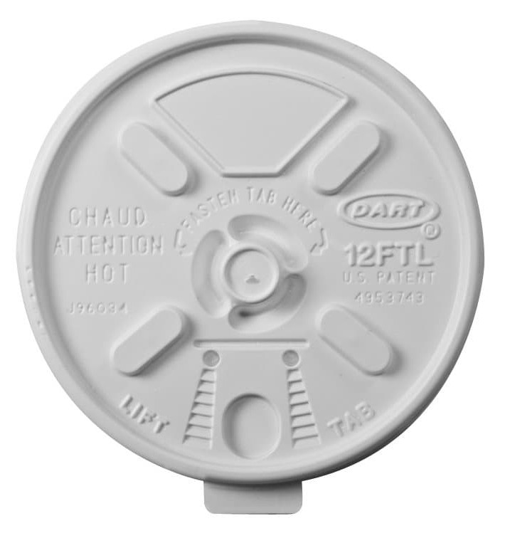Tampa "Lift n' Lock" PS Branco Ø8,9cm (100 Uds) Tampa "Lift n' Lock" PS Branco Ø8,9cm (100 Uds)