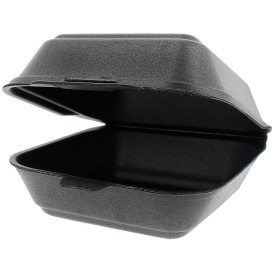 Embalagem Foam Hamburguer Grande Preto (500 Uds)