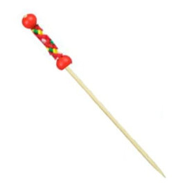 Pick Bambú Decorado Vermelho 120mm (5000 Unidades)