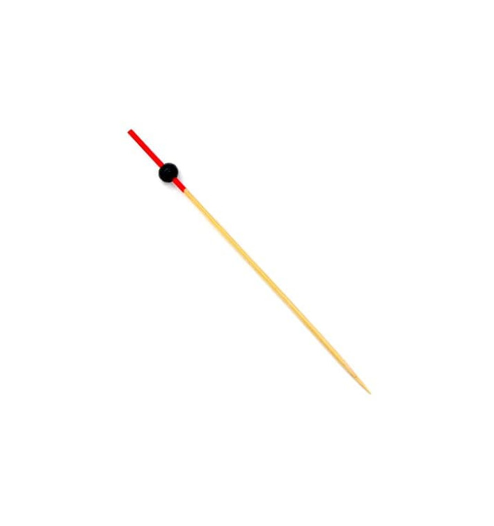 Pick Bambu "Bola" Vermelho e preto 120mm (5000 Unidades) Pick Bambu "Bola" Vermelho e preto 120mm (5000 Unidades)