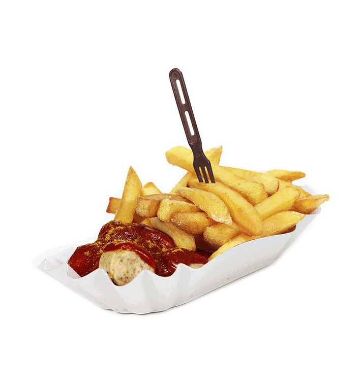 Bandeja de Cartão Oval Plastificada 16,5x10x3,5cm (250 Uds) Bandeja de Cartão Oval Plastificada 16,5x10x3,5cm (250 Uds)