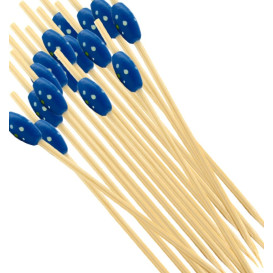 Pick Bambu "Punteado" Azul 120mm (5000 Unidades)