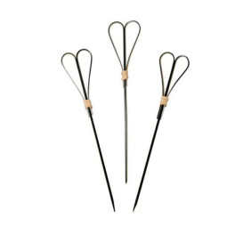 Pick de Bambu Decorado Coração Preto 180mm (5000 Unidades)