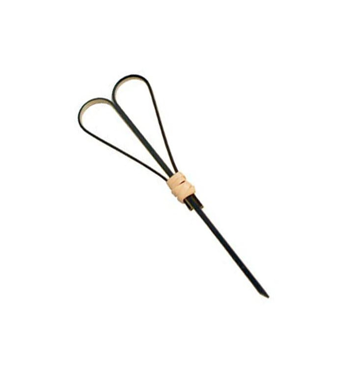 Pick de Bambu Decorado Coração Preto 90mm (200 Unidades) Pick de Bambu Decorado Coração Preto 90mm (200 Unidades)
