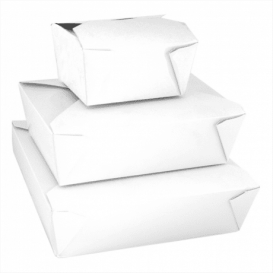 Caixa Cartão TakeAway Branco 11,3x9x6,4cm 780ml (450 Uds)