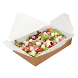 Caixa Cartão TakeAway Kraft 19,7x14x4,6cm 1470ml (200 Uds)