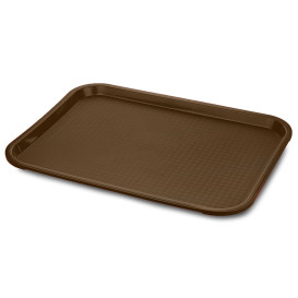 Bandeja Plastico Rigido Marrom 27,5x35.5cm (1 Uds)