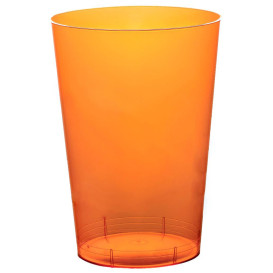 Copo Plastico Cristal Moon Laranja Transp. PS 230ml (50 Uds)