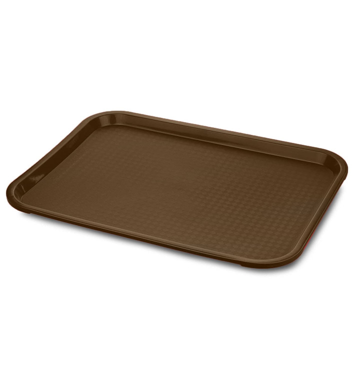 Bandeja Plastico Rigido Marrom 30,5x41,4cm (1 Uds) Bandeja Plastico Rigido Marrom 30,5x41,4cm (1 Uds)