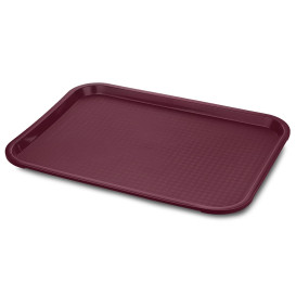 Bandeja Plastico Rigido Bordeaux 35,5x45,3cm (12 Uds)