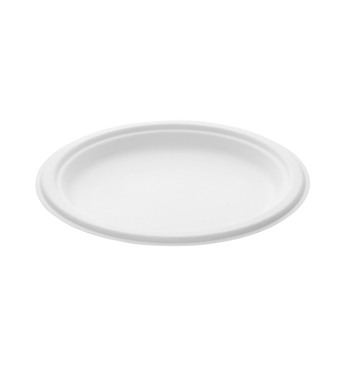 Prato Bio da cana-de-açúcar Branco Ø230mm (50 Uds) Prato Bio da cana-de-açúcar Branco Ø230mm (50 Uds)