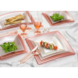 Prato Plastico Fundo Bege Nice PP 180mm (25 Uds)