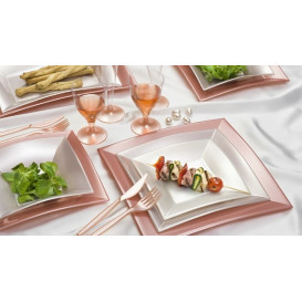 Prato Plastico Raso Bege Nice PP 180mm (25 Uds)
