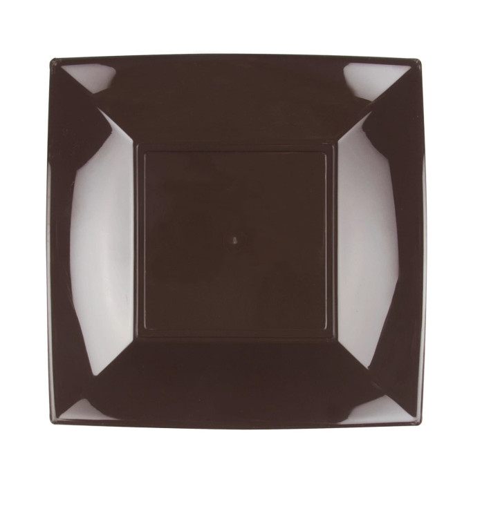 Prato Plastico Raso Marrom Nice PP 230mm (25 Uds) Prato Plastico Raso Marrom Nice PP 230mm (25 Uds)
