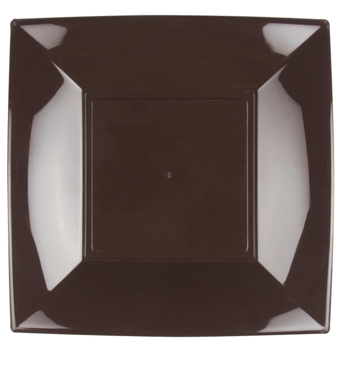 Prato Plastico Raso Marrom Nice PP 290mm (144 Uds) Prato Plastico Raso Marrom Nice PP 290mm (144 Uds)