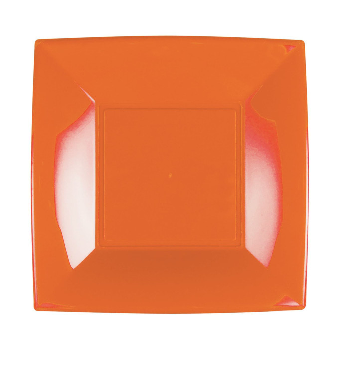 Prato Plastico Raso Laranja Nice PP 230mm (25 Uds) Prato Plastico Raso Laranja Nice PP 230mm (25 Uds)