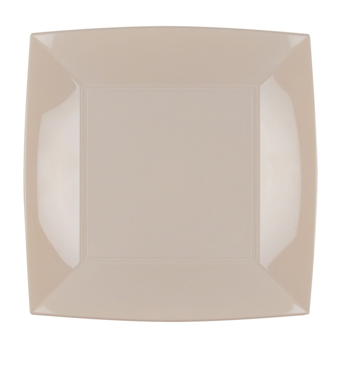 Prato Plastico Raso Bege Nice PP 230mm (25 Uds) Prato Plastico Raso Bege Nice PP 230mm (25 Uds)