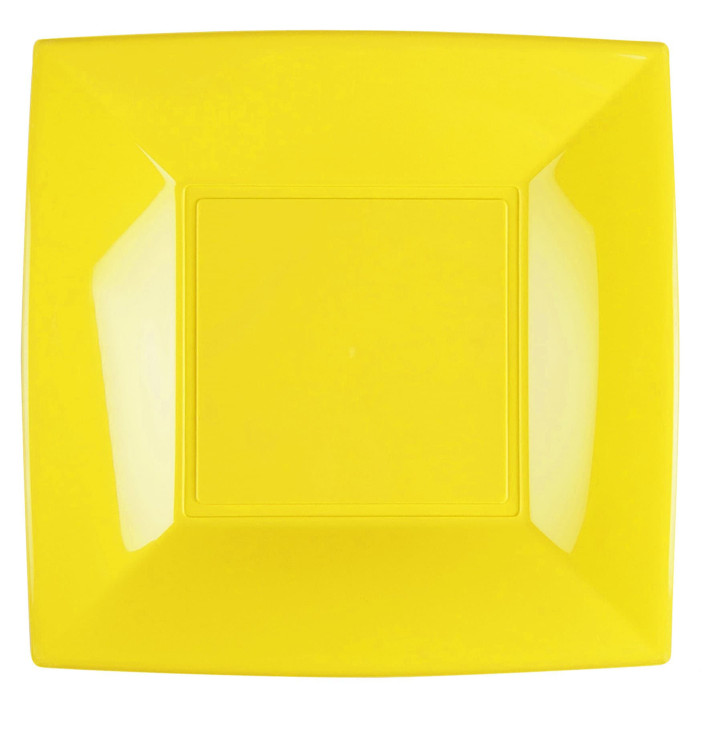 Prato Plastico Raso Amarelo Nice PP 290mm (12 Uds) Prato Plastico Raso Amarelo Nice PP 290mm (12 Uds)