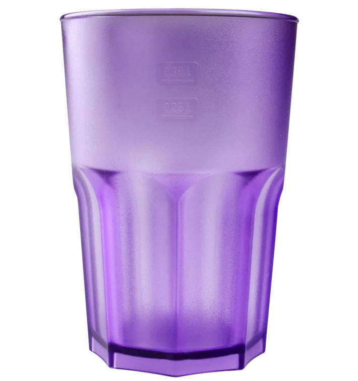 Copo Reutilizáveis SAN Frost Lilás Transp. 400ml (75 Uds) Copo Reutilizáveis SAN Frost Lilás Transp. 400ml (75 Uds)