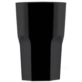 Copo Plastico Preto SAN Ø85mm 400ml (5 Uds)