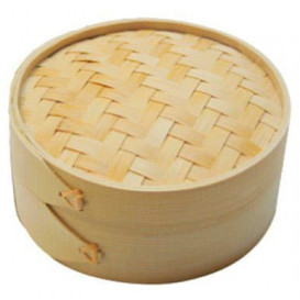 Panela Cozimento a Vapor Bambu com Tampa Ø8x6cm (200 Uds)