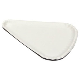 Prato Pizza de Cartão Branco 1/8 24x18cm (100 Uds)