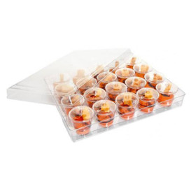 Kit Bandeja + 20 Bols Redondo Trans. (1 Ud)