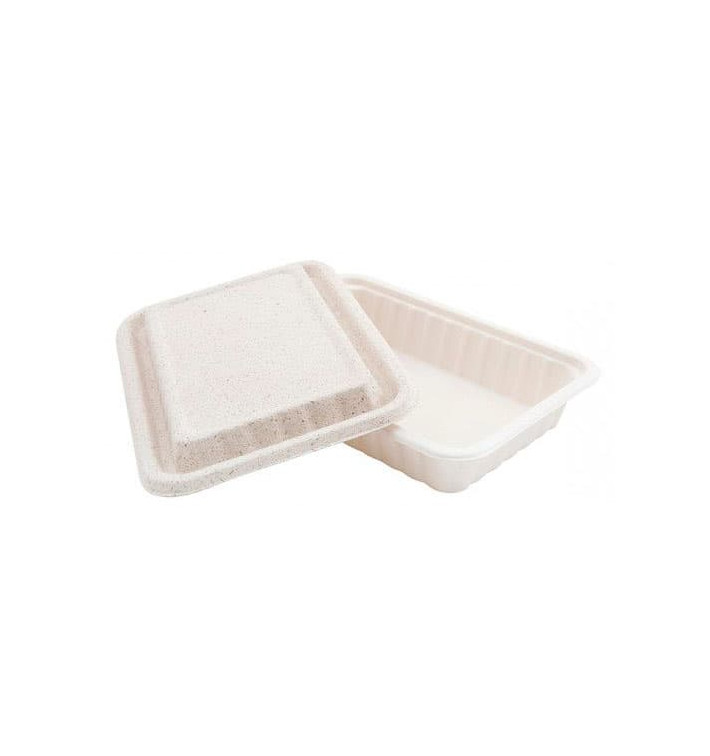 Embalagem cana-açúcar Branco e Tampa 225x150x40mm (500 Uds) Embalagem cana-açúcar Branco e Tampa 225x150x40mm (500 Uds)