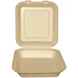 Embalagem Cana-de-açúcar Natural 20x20x7,5cm (50 Uds)