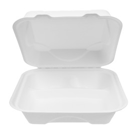 Embalagem Cana-de-açúcar Branco 3C 20x20x7,5cm (200 Uds)