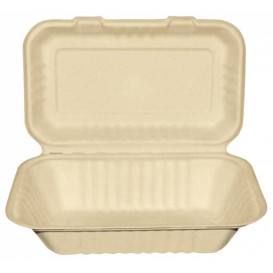 Embalagem Cana-de-açúcar Natural 225x165x64mm (50 Uds)