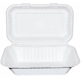Embalagem Cana-de-açúcar Branco 225x165x64mm (200 Uds)