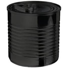 Lata de conserva Plastico PS Preto 110ml Ø6x5,7cm (25 Uds)