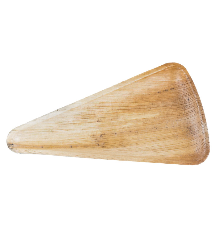Prato de folha de palmeira Triangular 25,5x14,5cm (25 Uds) Prato de folha de palmeira Triangular 25,5x14,5cm (25 Uds)