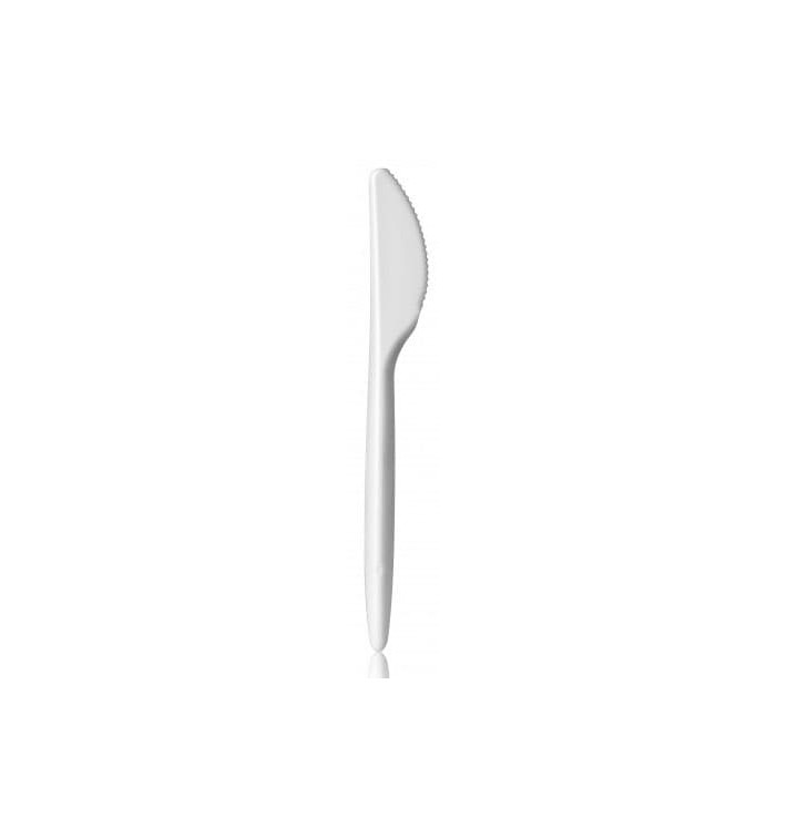 Faca Plastico Luxury Branco 175mm (20 Uds) Faca Plastico Luxury Branco 175mm (20 Uds)
