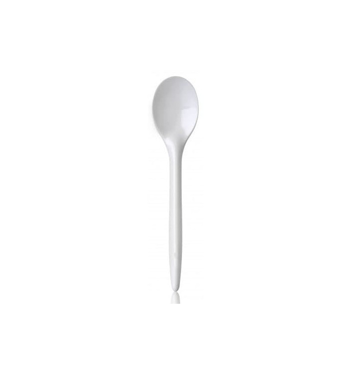 Colher Plastico Luxury Branco 175mm (100 Uds) Colher Plastico Luxury Branco 175mm (100 Uds)