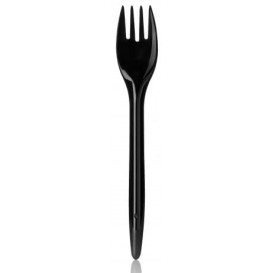 Garfo Plastico  Luxury Preto 175mm (2.000 Uds)