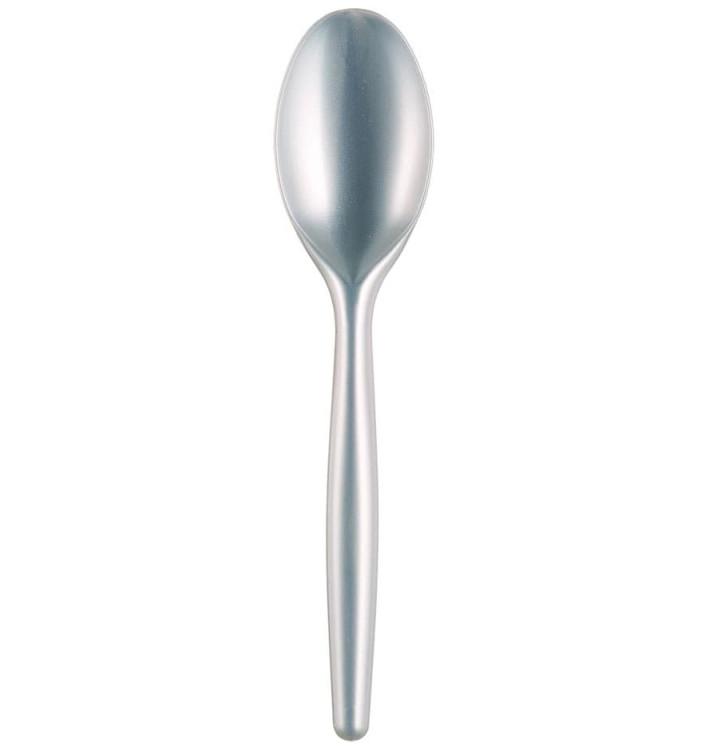 Colher de Plástico Easy PS Branco Perle 185mm (20 Uds) Colher de Plástico Easy PS Branco Perle 185mm (20 Uds)