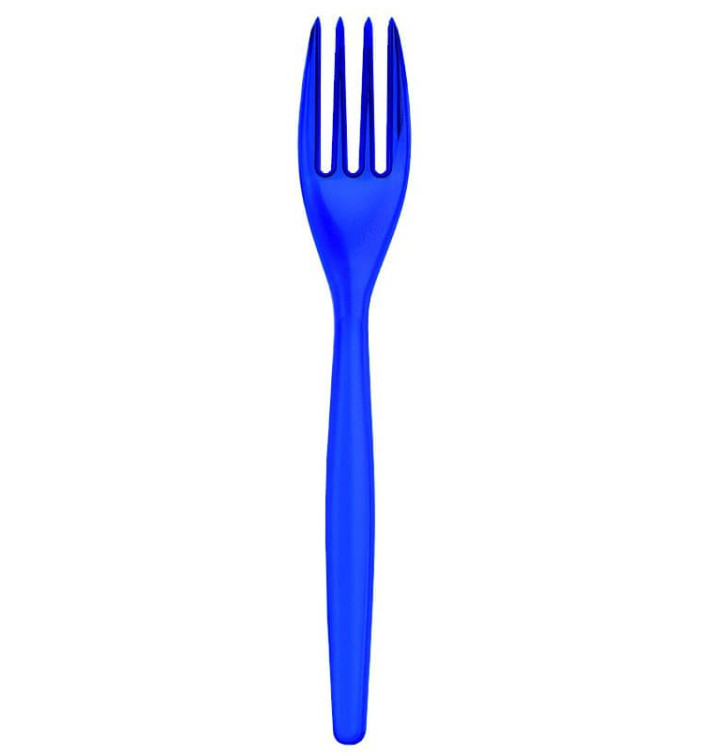 Garfo de Plástico Easy PS Azul Perle 180mm (20 Uds) Garfo de Plástico Easy PS Azul Perle 180mm (20 Uds)