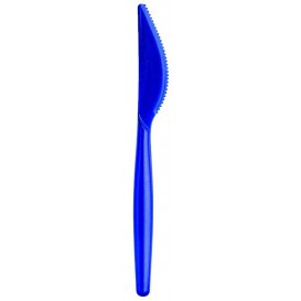 Faca de Plástico Easy PS Azul Perle 185mm (500 Uds)
