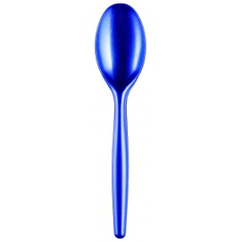 Colher de Plástico Easy PS Azul Perle 185mm (20 Uds)