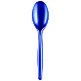 Colher de Plástico Easy PS Azul Perle 185mm (20 Uds)