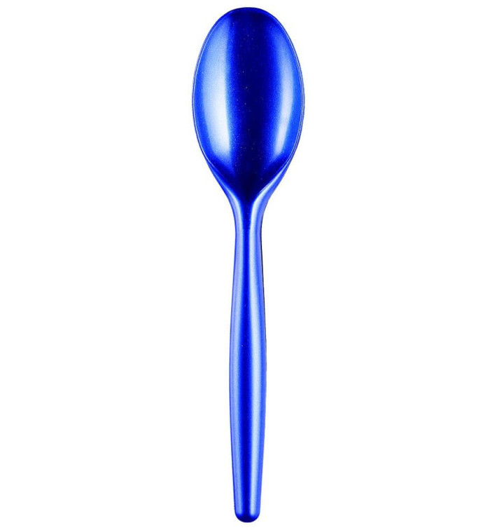 Colher de Plástico Easy PS Azul Perle 185mm (20 Uds) Colher de Plástico Easy PS Azul Perle 185mm (20 Uds)