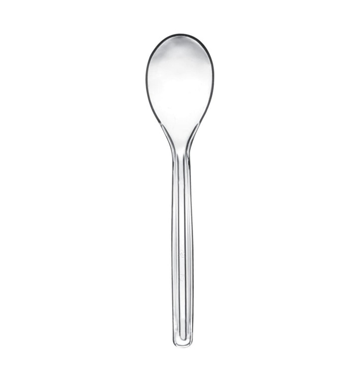 Colher de Plástico Easy PS Transp. 120mm (3000 Uds) Colher de Plástico Easy PS Transp. 120mm (3000 Uds)