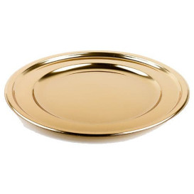 BaixoPrato Plastico Redondo Ouro 30 cm (5 Uds)